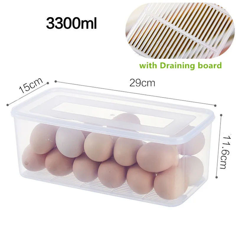 Большие пластиковые контейнеры для хранения коробка в холодильнике контейнер