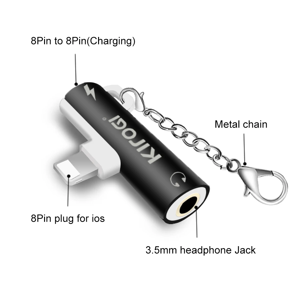 2 в 1 разъем для наушников адаптера lightning зарядный usb кабель 3 5 мм iPhone X XS Max XR