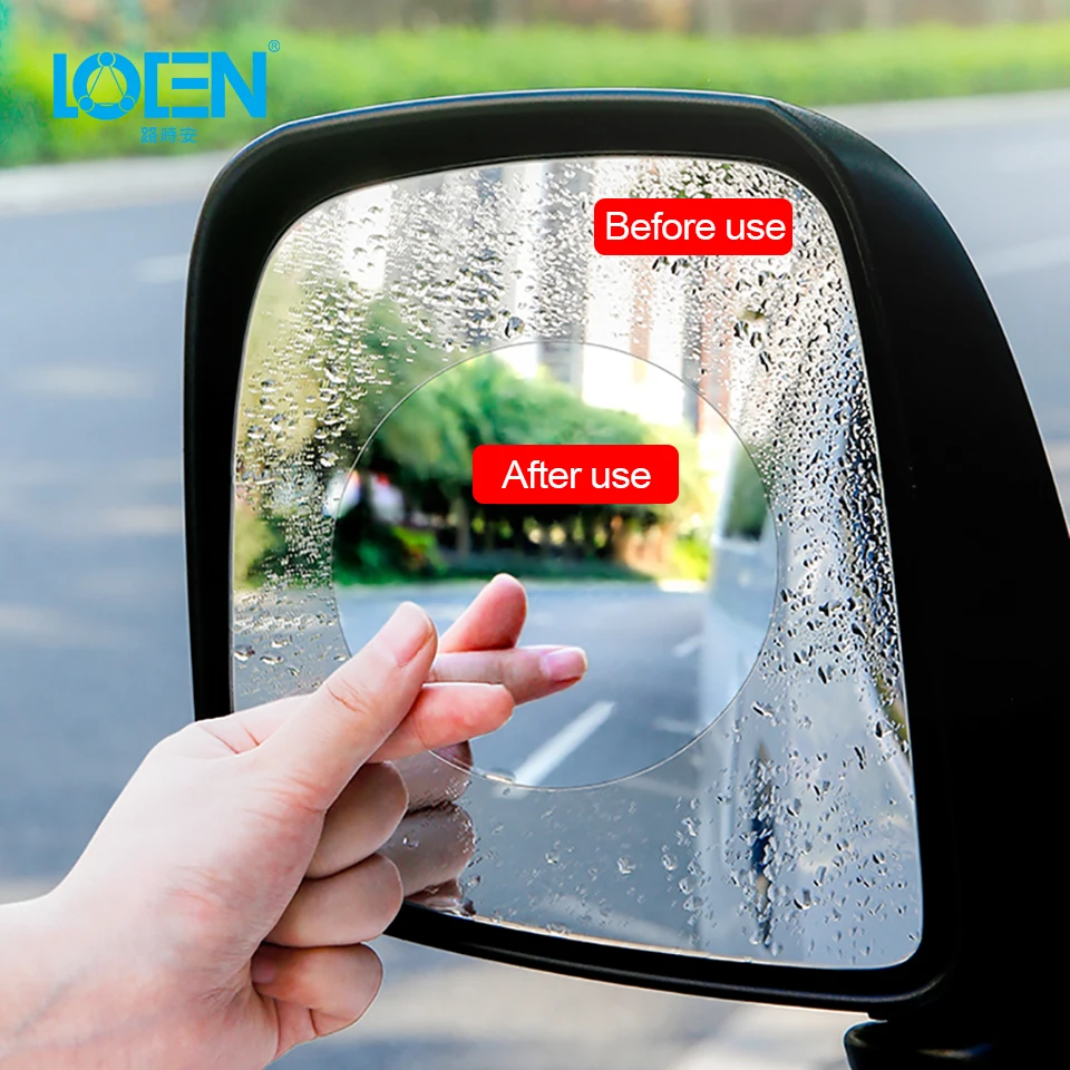 

2 шт. непромокаемый автомобильный пленка на зеркало заднего вида, противотуманная защитная пленка, защитная пленка от дождя, сменный стикер ...