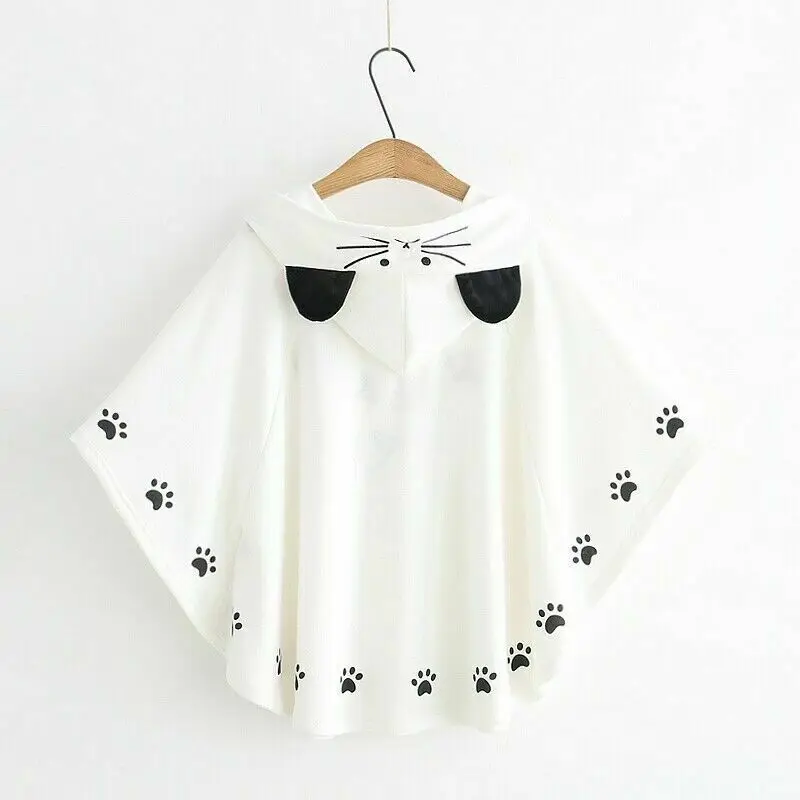 Женская обувь для девочек плащи с капюшоном симпатичная куртка и вышивкой в виде