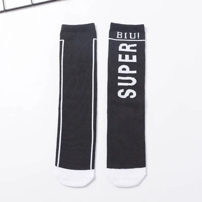 

Soft Cotton Children Socks Casual School Boys Girls Socks "SUPER" Letter Long Socks Kids Knee Socks Outdoor Sports Cycling Socks