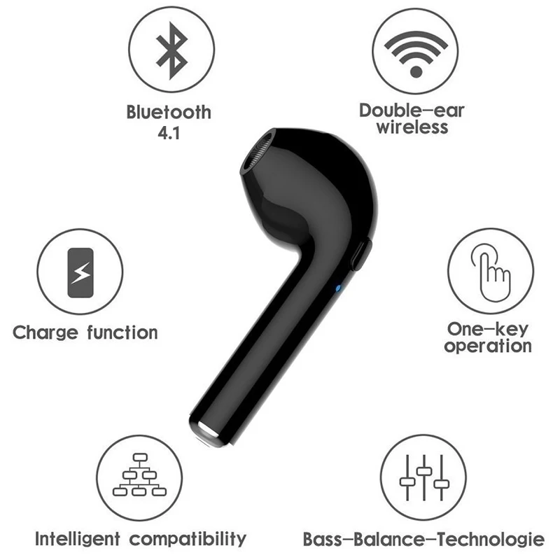 Cewaal i7 Mini TWS беспроводные Bluetooth наушники 4 1 стерео гарнитура с микрофоном PK i7S для