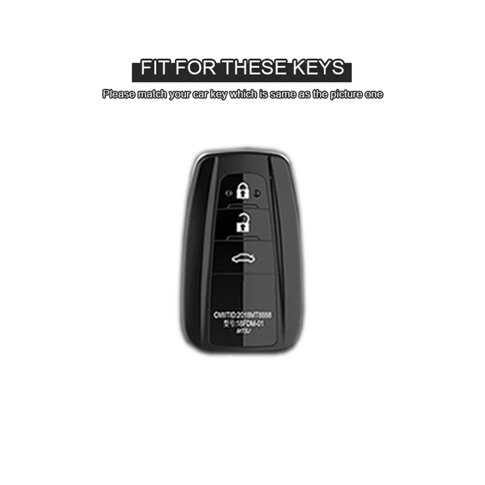 New Zinc Alloy Car Remote Key Case Cover Fob Holder Bag For 2019 Toyota Corolla Camry Avalon Prius Hatchback CHR Accessories | Автомобили