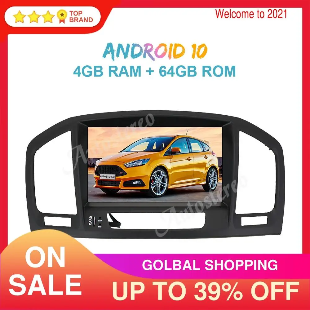 Автомобильная магнитола на Android 10 4 Гб + 64 ГБ DVD плеер автомобильный GPS навигатор