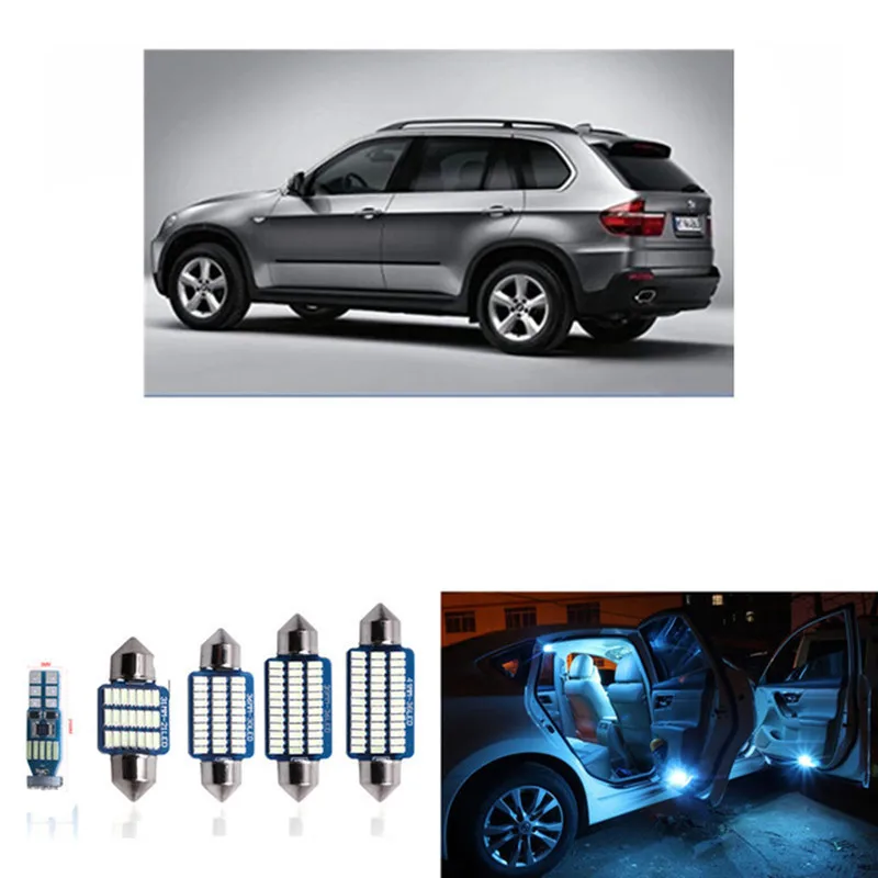 18 шт Canbus светодиодный автомобиль Подсветка салона Наборы для BMW X5 м E70 2007-2012 Белый