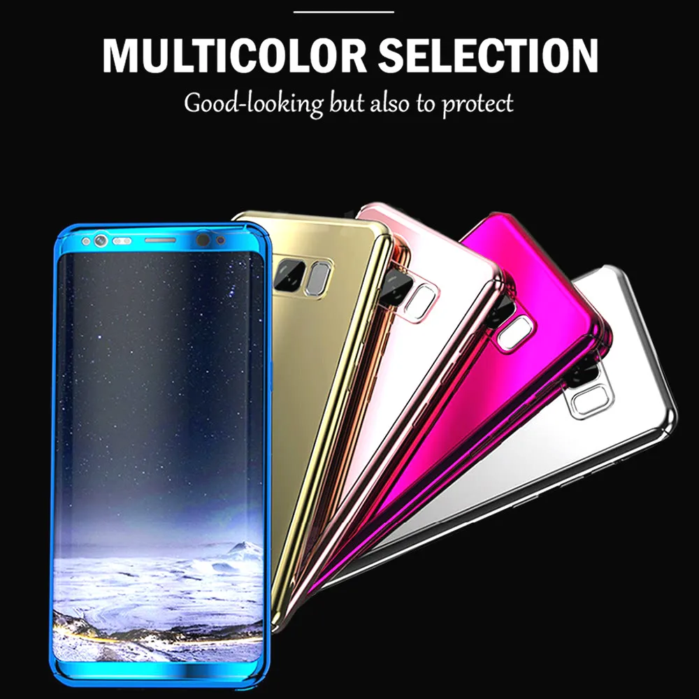 Мягкая пленка глянцевый зеркальный чехол для Samsung Note 8 9 S7 edge цветной
