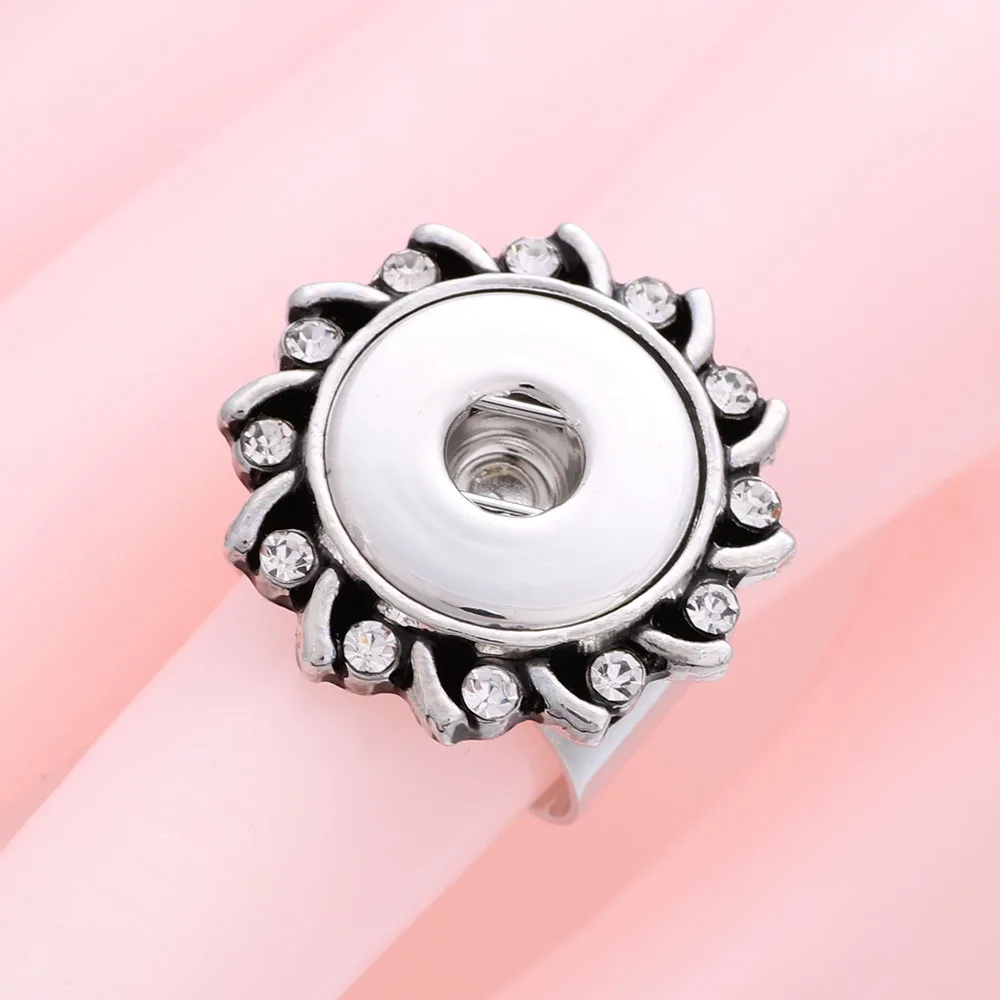 Женское и мужское Винтажное кольцо с кристаллами регулируемое эластичное 18 мм