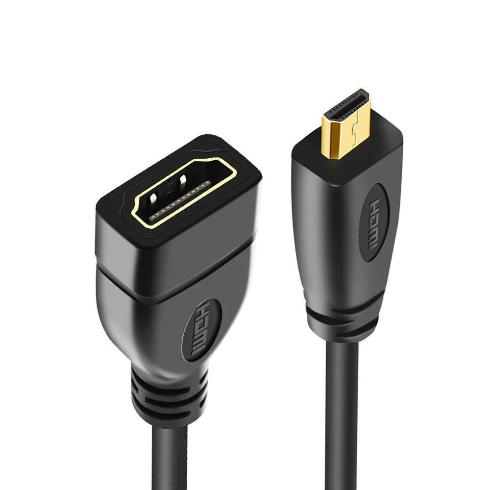 6 дюймов микро совместимому с HDMI кабель Мужской до HD Женский адаптер конвертер 15