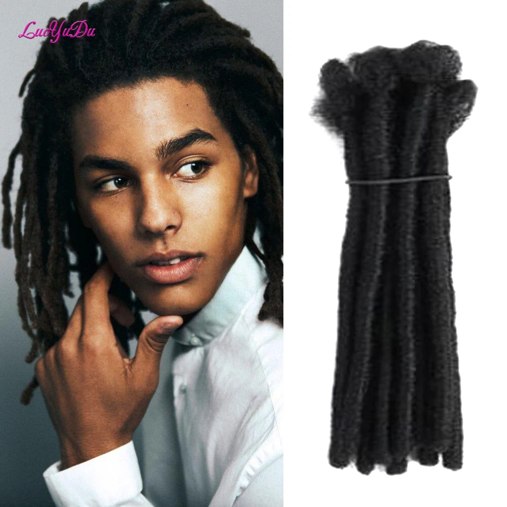 LUOYUDU Dreadlocks Hair Extensions For Women/Men Handmade Synthetic Braiding Hair For Fashion Hip-Hop Style Crochet Hair Locs