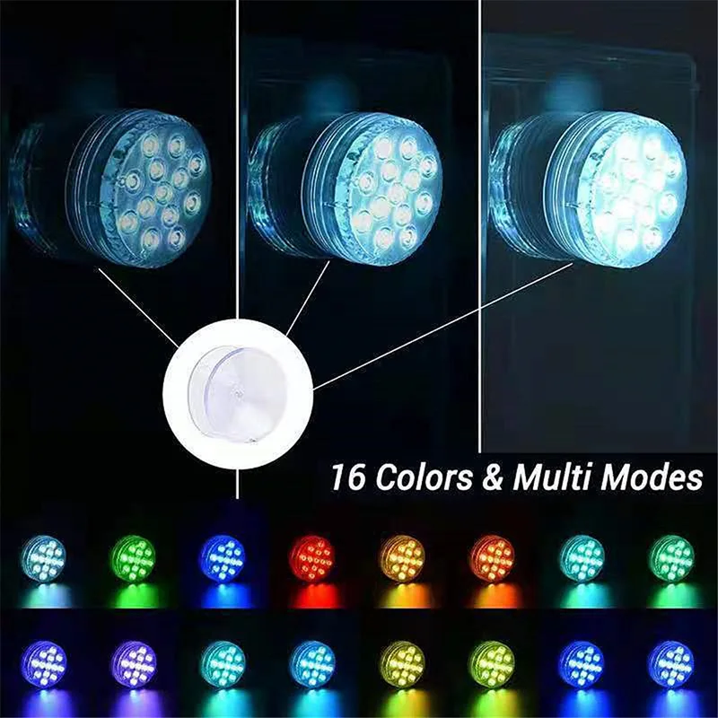 Фсветильник подводный аккумуляторный 13 светодиодов IP68 RGB | Освещение