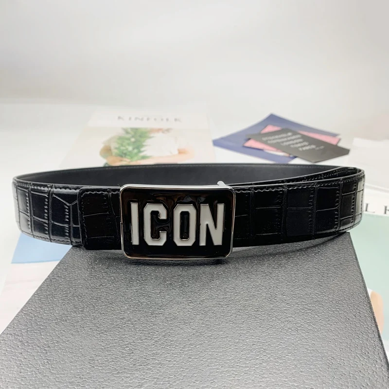 Ремень мужской под крокодиловую кожу Роскошный дизайнерский Брендовый