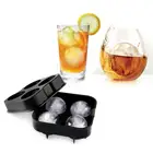 Форма для льда для коктейлей ледяной шар для виски, форма для льда, 4 чашки, стеклянная форма, силиконовая форма для льда, аксессуары для кухни, бара Вечерние