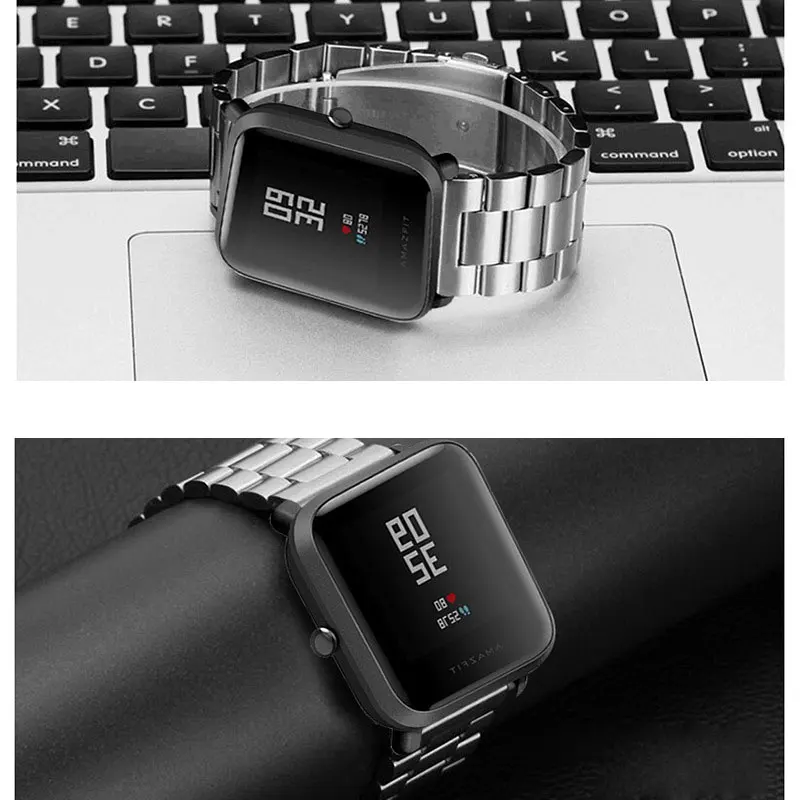 Ремешок JANSIN из нержавеющей стали для Xiaomi Huami Amazfit Bip BIT PACE Lite Youth/samsung galaxy watch 42 мм