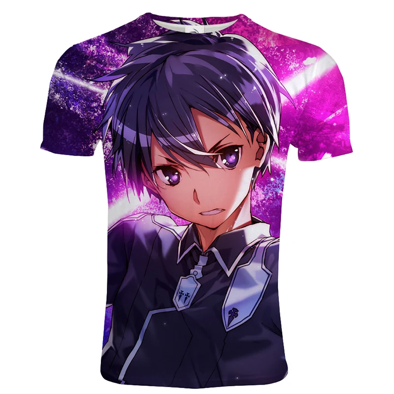 

Spring Summer Fashion Men Women T-Shirt Anime Style Streetwear Sword Art Online 3D Printed Tshirt Sports Casual T Shirt Clothing