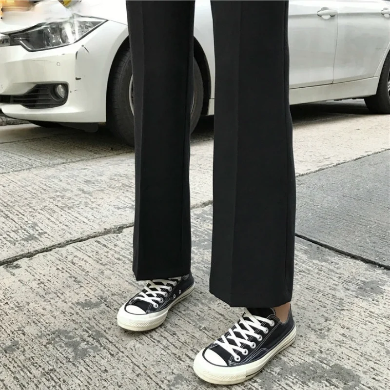 

Women Pants Classic Black Elegant Trousers Womens New High Waist Leisure All-match Loose Straight Simple Korean Comfortable New