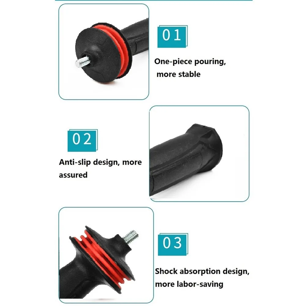 

8mm Thread Auxiliary Side Non-Slip Shock-Absorbing Handle For Angle Grinder M8 Thread For Power Tools Access Herramientas New