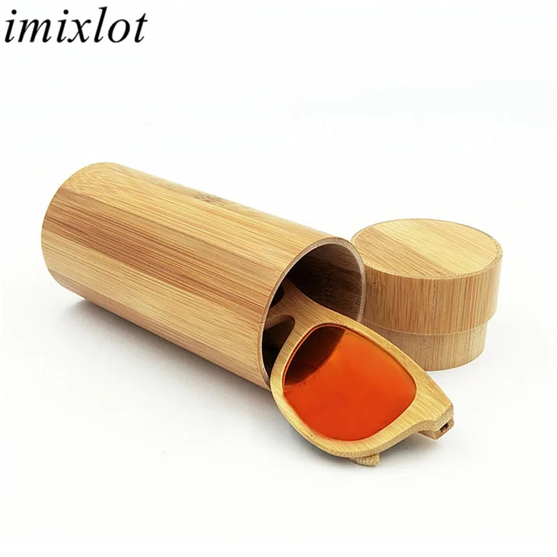 

Imixlot Newest Simple Creative High-grade Handmade Round Bamboo Sunglasses Case Unisex Retro Wooden Eyewear Kit