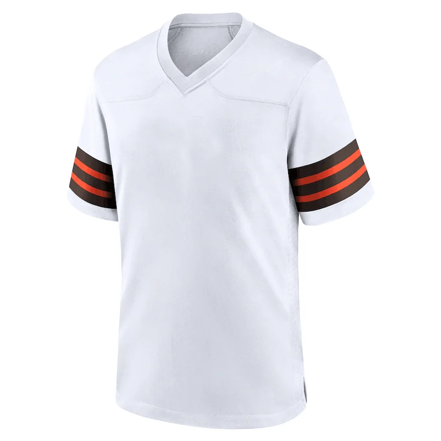 

2021 Browns Youth's Rugby Fans Jersey Nick CHubb Baker Mayfield Jarvis Landry Nick CHubb American Football Fans Stitch T-Shirts