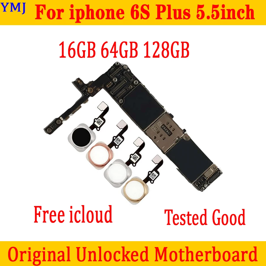 100% оригинальная разблокированная материнская плата для iphone 6s plus 6P 5 дюйма 16 Гб 64 128