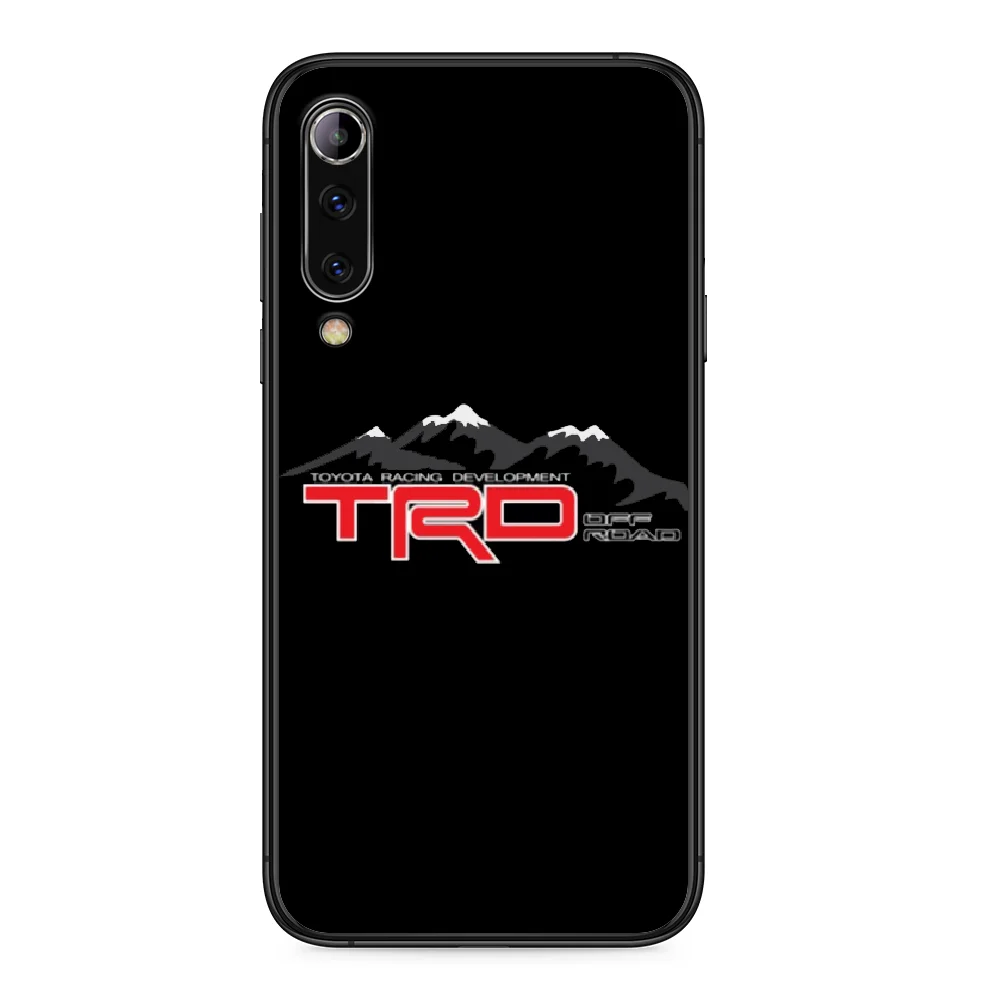 

TRD Toyota Car Phone case For Xiaomi Mi 6 8 A1 Note3 A2 9 CC9 9T A3 MIX 2 2S 3 9 Lite SE Pro black coque 3D bumper painting