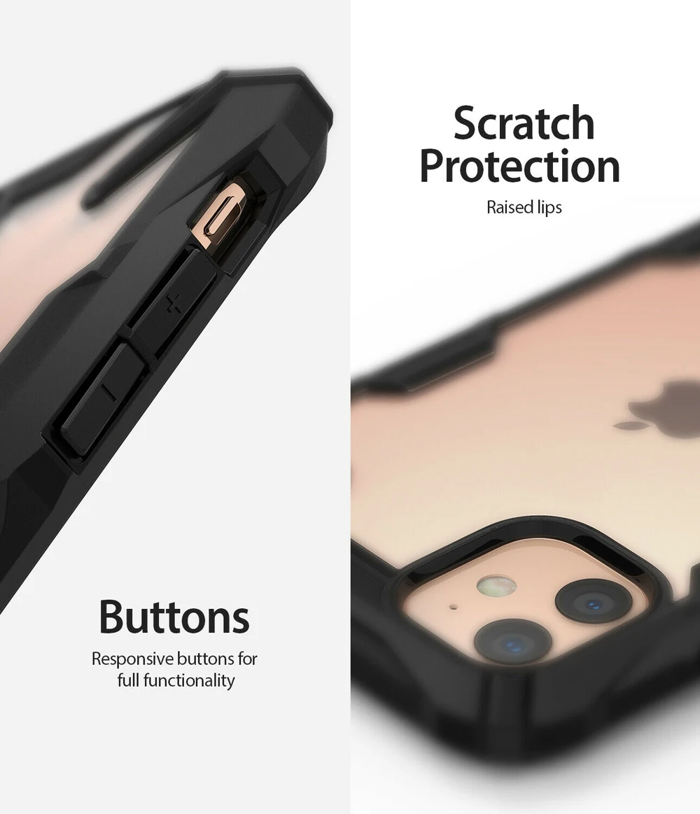 Чехол Ringke Fusion X для iPhone 11 сверхпрочный амортизирующий Прозрачный жесткий чехол из