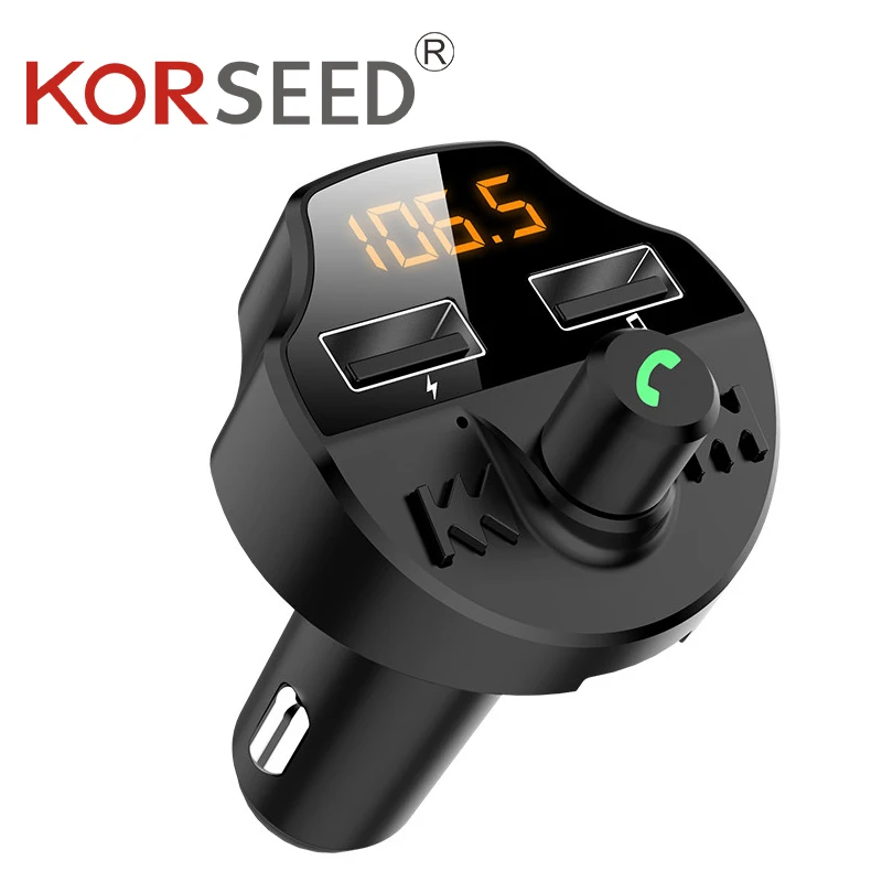 

Fm-трансмиттер с Bluetooth 5,0, радио, музыка, Автомобильный MP3-плеер, модулятор, беспроводной адаптер, TF-карта, Hands-free, двойной USB, автомобильные аксе...