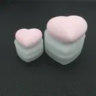 Силиконовая форма, зеркальная форма в форме сердца, 3D гладкие поделки, искусственные украшения для торта, помадки, инструменты для украшения