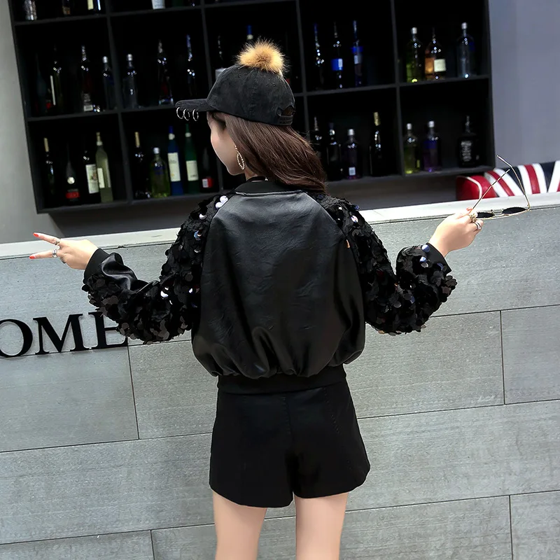 

Coat Motorcycle Jacket Women Winter Autumn Black Fashion Outerwear faux leather PU Jacket Gothic faux leather coats