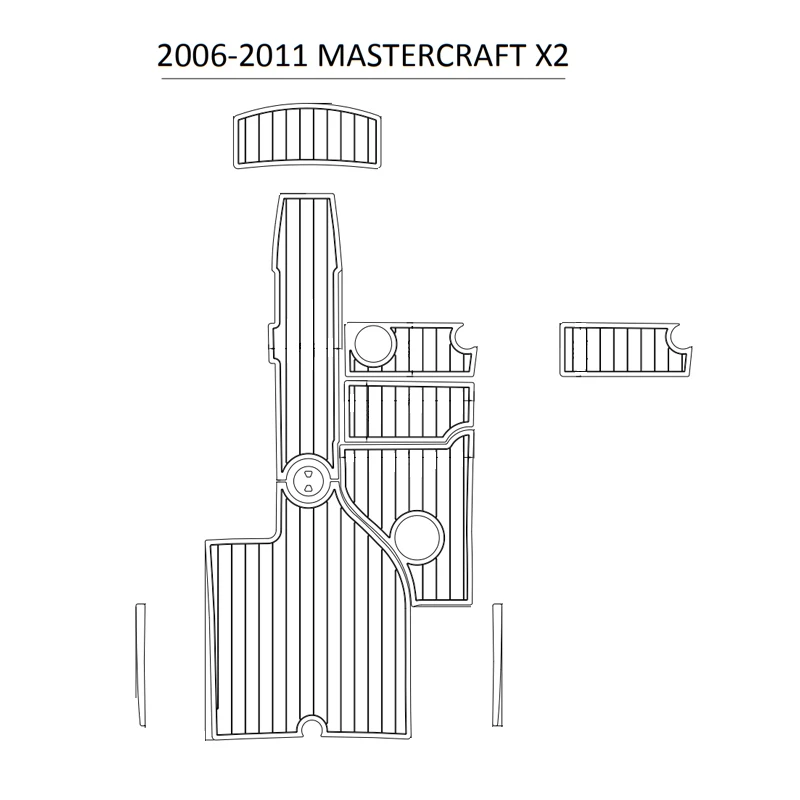 Custom Design Marine Floor Eva Foam Teak Deck Pads& Swimming Platform Yacht Damping & Anti-slip Mat For 2006-2011 Mastercraft X2