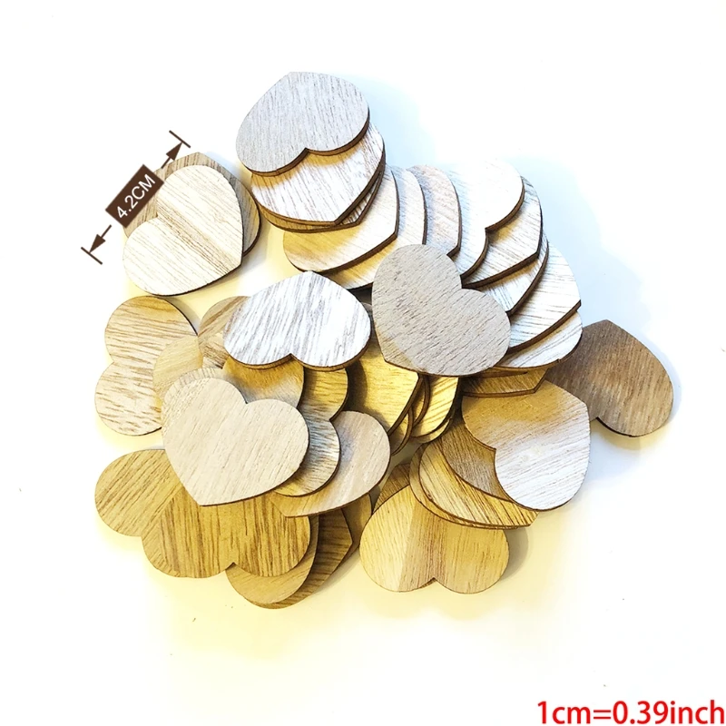 Деревянная рамка в форме сердца прозрачная Свадебная Гостевая книга винтажная