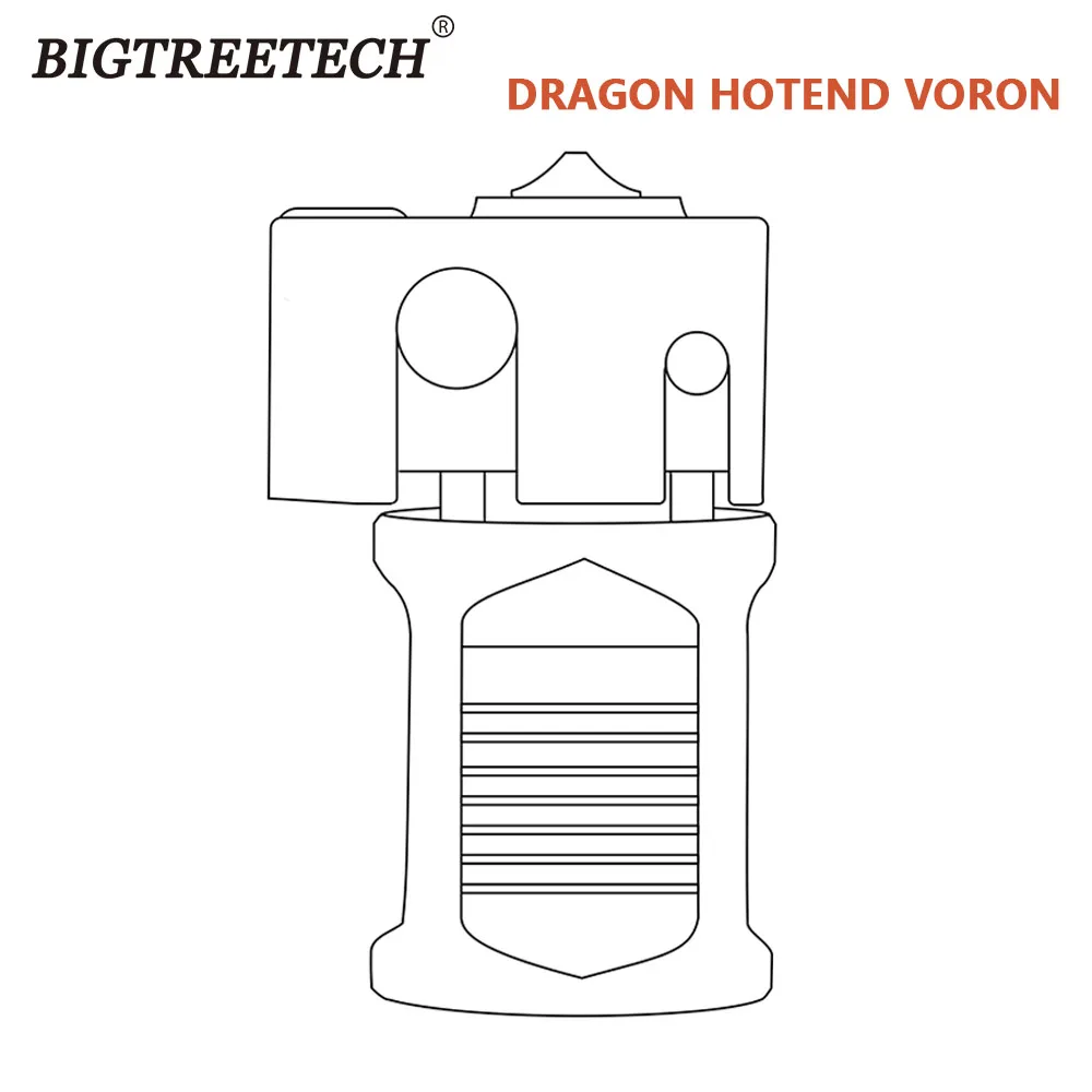 

Dragon Hotend Voron All Metal Kit Temperature Can Reach 500℃ For V6 Hotend Titan DDB Extruder I3 MK3 FDM 3D Printer