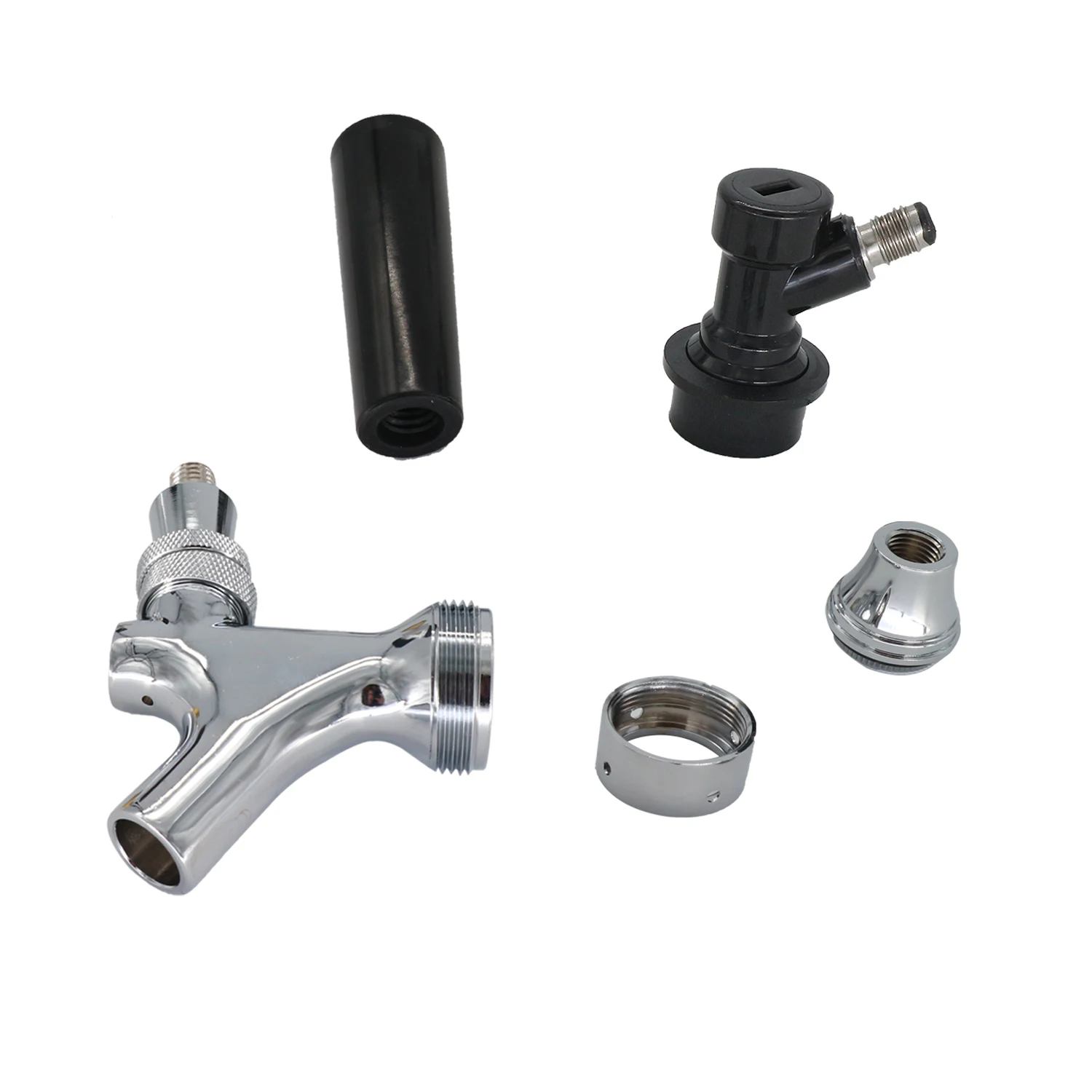 Кран для пива ручной работы с жидким шариковым замком быстроразъемный