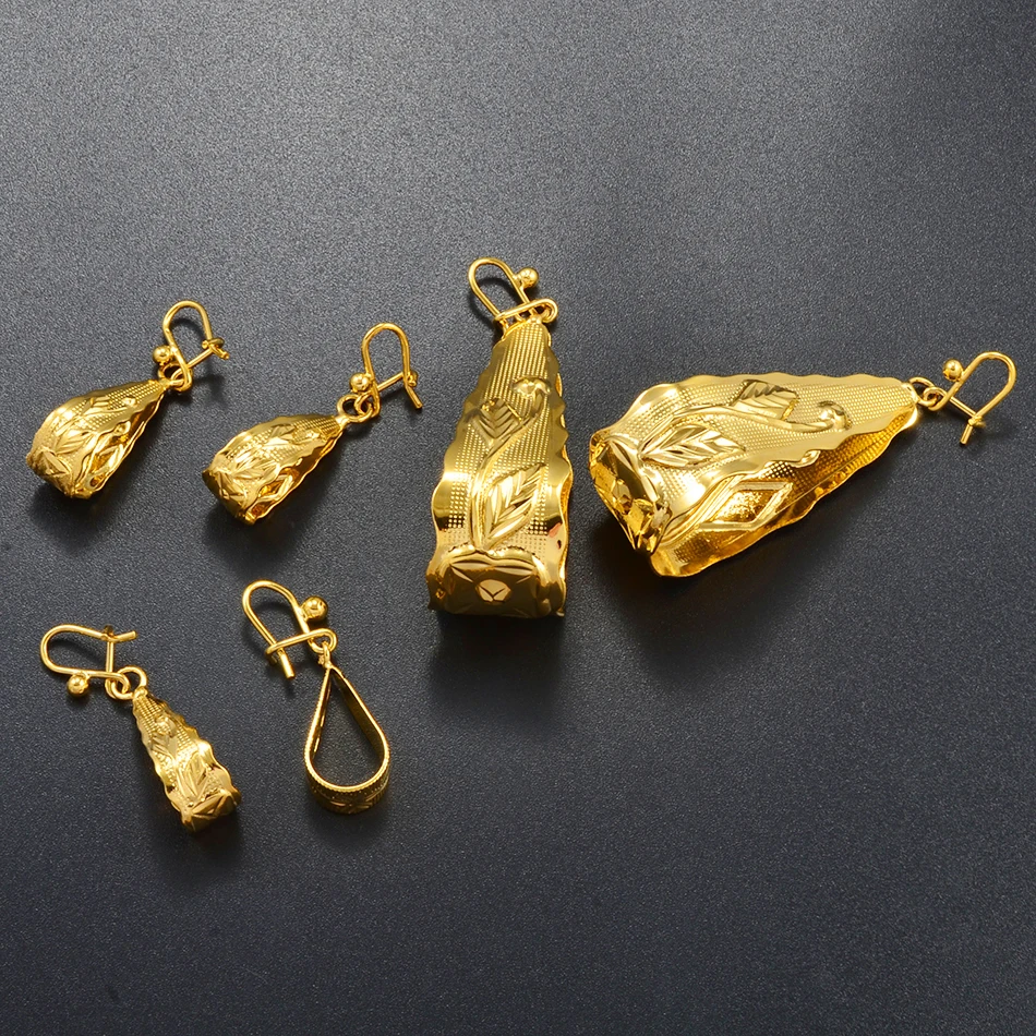 Африканские цветочные серьги Anniyo золотого цвета ювелирные изделия Тобаго Конго