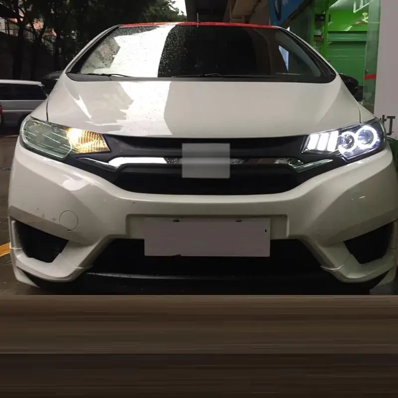 Указатель поворота, Стайлинг, Automovil, Drl, Led Assessoires, дневные ходовые огни, передние противотуманные фары, автомобильные фары в сборе, 18 для Honda Fit