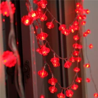 3 meter 20 lights red chinese knot lantern spring festival led string lights christmas wedding chinese new year decorations