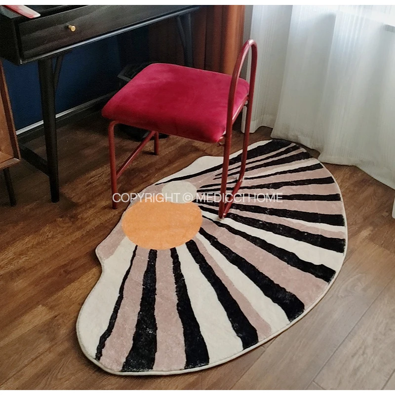 Medicci Home East Trousseau Throw Rugs Dressing Room Mat Oriental Retro Scalloped Carpet Anti-Slip Sitting Doormats 80x130 | Дом и сад