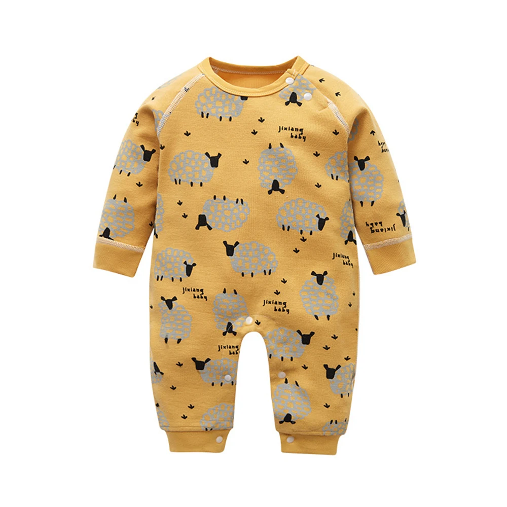 

Spring Autumn Long Sleeve Cartoon Unisex Baby Romper Jumpsuit Cotton Newborn Overall Baby Clothing
