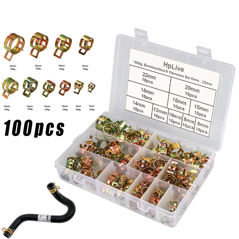 

Air Tube Hose Clip Fuel Line Replacement Water Pipe With Box Set Spring