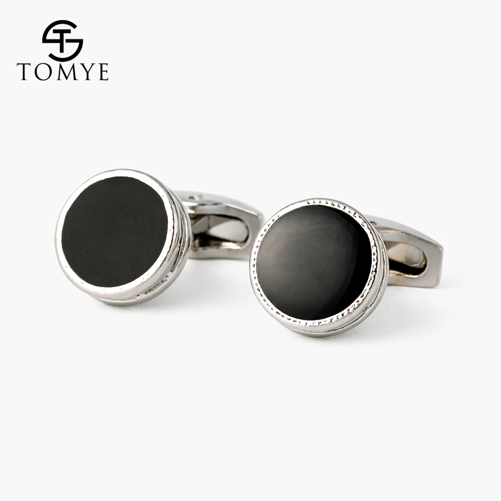 XK19S109Silver TOMYE костюм рубашка Золотой Черный Эмаль Свадебные Роскошные запонки для мужчин XK19S064 - Окраска металла: XK19S109Silver
