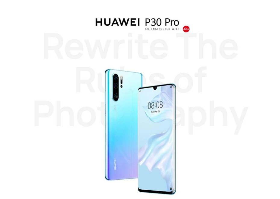 DHL, быстрая, HuaWei P30 Pro, мобильный телефон Kirin 980, Android 9,1, 6,47 дюймов, 2340X1080, 8 Гб ram, 512 ГБ rom, МП, NFC, отпечаток пальца, QI