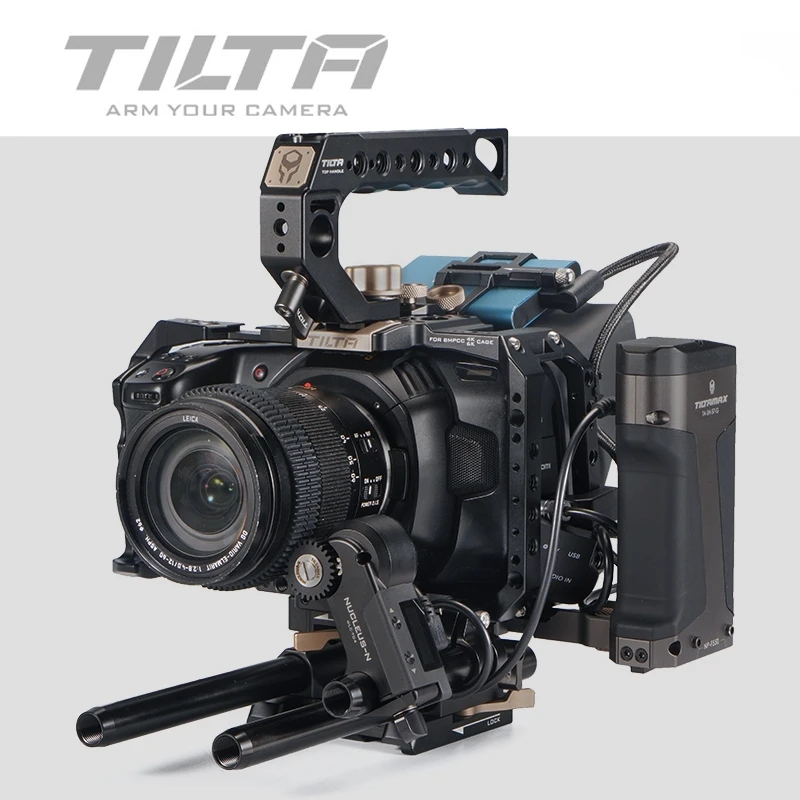

Tilta BMPCC 4K 6K Camera Cage TA-T01-A Full Cage Black Cage for BlackMagic BMPCC4K 6K Top Handle Side handle Tactical finished