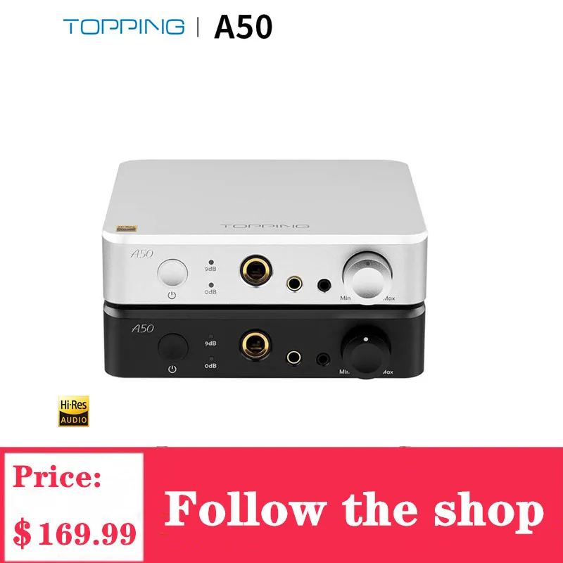 Усилитель аудиосигнала Topping A50 Hi-Res портативный цифровой усилитель Hi-Fi для