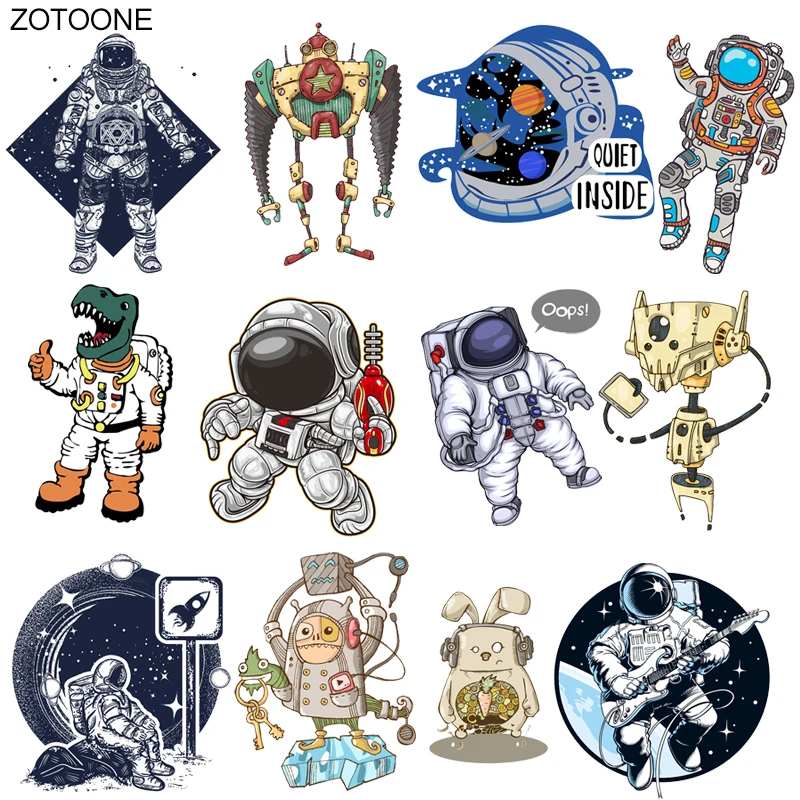 ZOTOONE астронавт патч для роботов Переводные железные одежды футболка наклейки