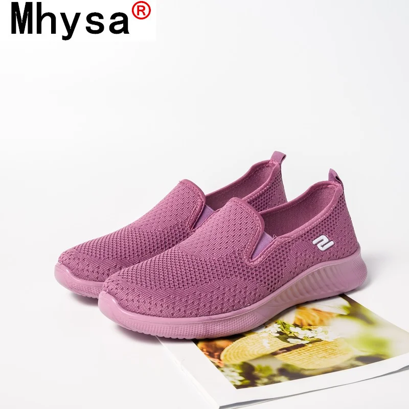 

2021 Spring New Women's Vulcanize Shoes Outdoor Comfortable Set Foot Sneakers Breathable Mesh Women Low-heeled Walking Shoes