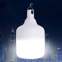 rechargeable led bulb lamp portable emergency night market light outdoor hiking camping fishing bbq hanging night light