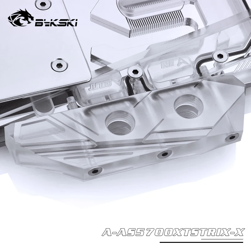 Bykski полное покрытие графическая карта блок водяного охлаждения для Rog Strix Rx5700xt O8G
