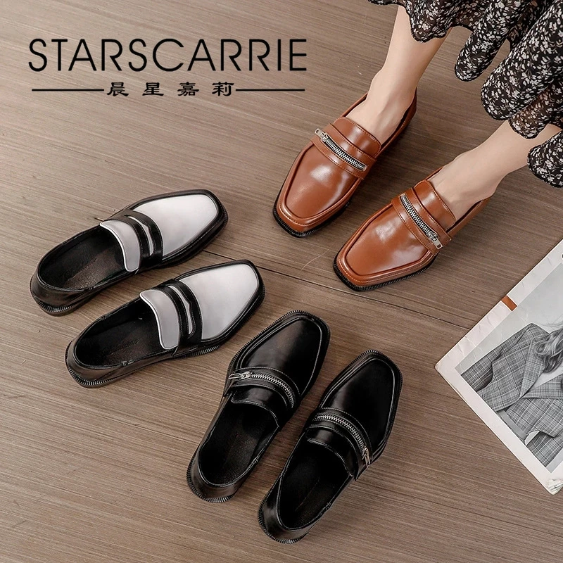 

2021 spring personalized small shoes low heel comfortable versatile fashion single shoes women's fashion leisure work shoes