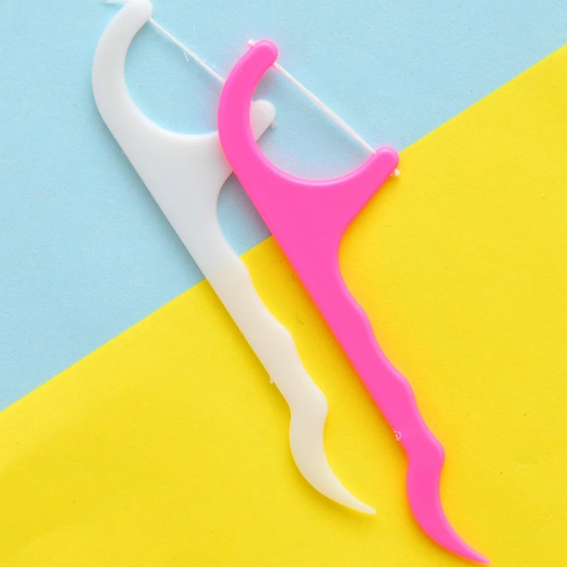 50 шт./100 шт./пакет портативная одноразовая зубная нить пластиковая зубочистка