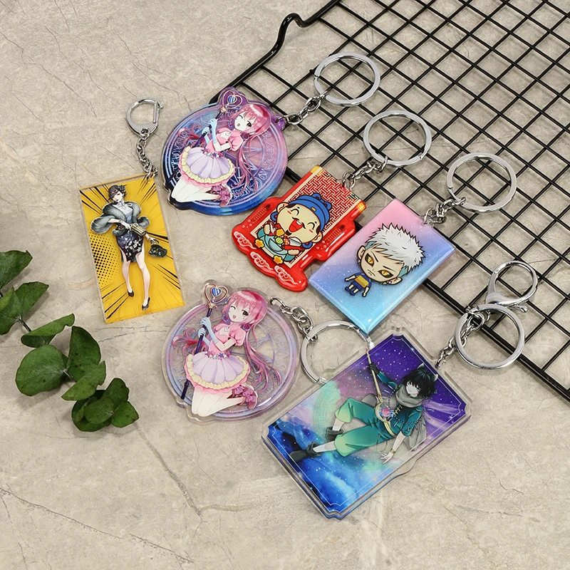 Vograce 2020 New products custom double Clear transparent 3d anime print glitter epoxy holo acrylic keychain | Украшения и