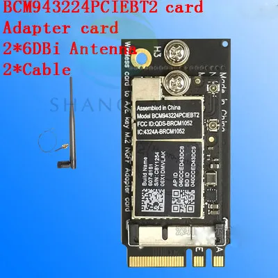 BCM943224PCIEBT2 300 Мбит/с 2 4 и 5G Wi Fi bluetooth 0 мини PCIe сетевая карта для Mac OS Macbook Air A1370 A1369